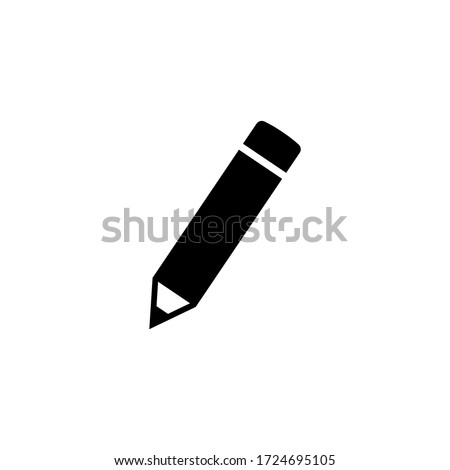 Pencil icon symbol vector isolated on white background