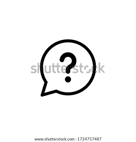Question Mark icon in bubble vector illustration