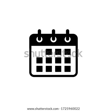 Calendar icon vector. Schedule, date icon symbol illustration