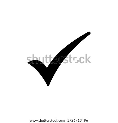 Check mark icon vector isolated