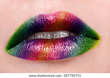 lips. Macro beauty shot.