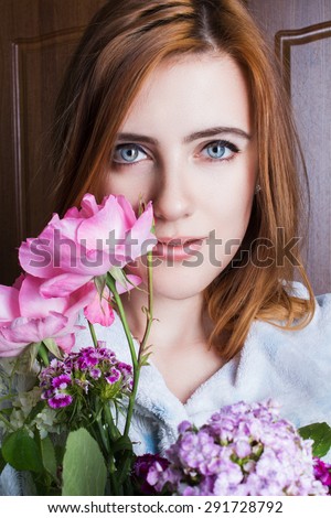Pretty Girl. natural, gentle, flowers