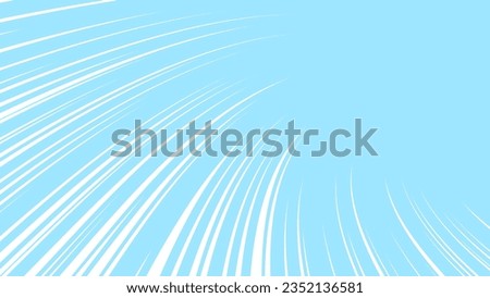 A wavy white saturated line focused on the upper right. Rectangular background illustration material with cartoon effect lines.