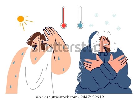 Image, Stock Photo South vs. North Summer