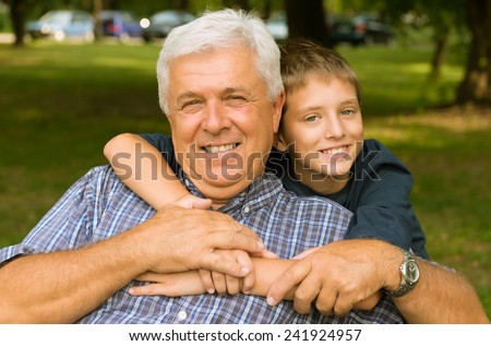 Grandfather and grandson