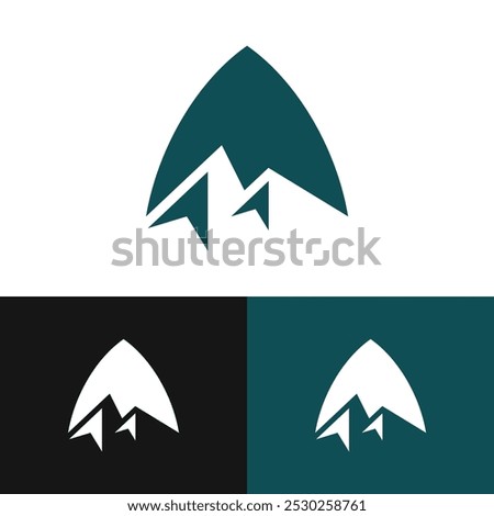 This two-mountain logo design is able to create a deep and unforgettable impression, while also differentiating the brand from competitors.