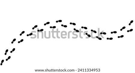 steps footprints track vector image.
Footprint walk line path background – stock vector