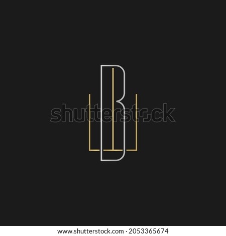 Alphabet letters Initials Monogram logo BW WB