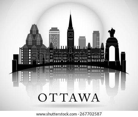 Modern Ottawa City Skyline Design. Canada