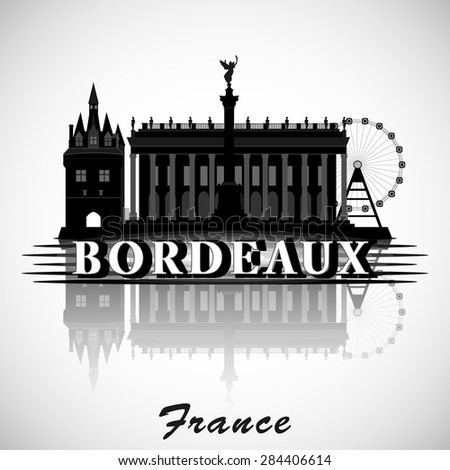 Modern Bordeaux City Skyline Design. France