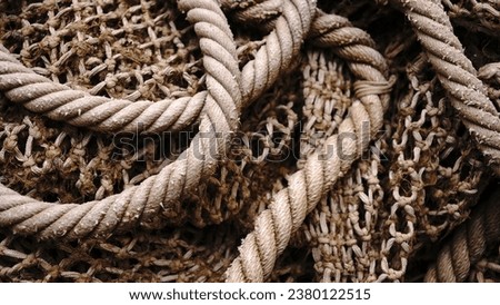 Similar – Image, Stock Photo Fishing nets with rope Net