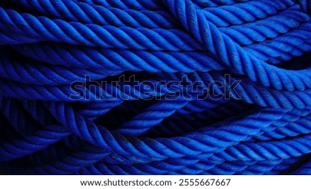 Similar – Image, Stock Photo Coil of used mooring ropes.