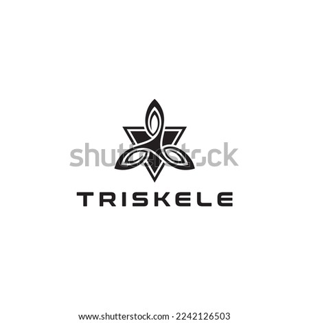 triskele and delta illustration logo. elegant, luxury, modern and attractive
