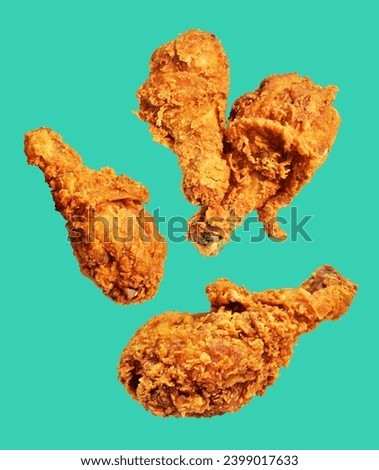 Similar – Image, Stock Photo Fried chicken leg and wig near sauce