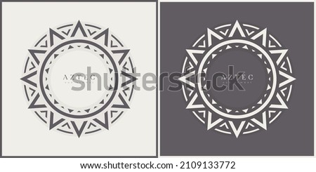 Aztec Tribal Vector Elements. Ethnic Shapes Symbols Design for Logo, Cards, or Tattoo