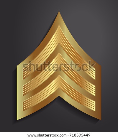 Military Ranks and Insignia. Stripes and Chevrons of Army. Sergeant