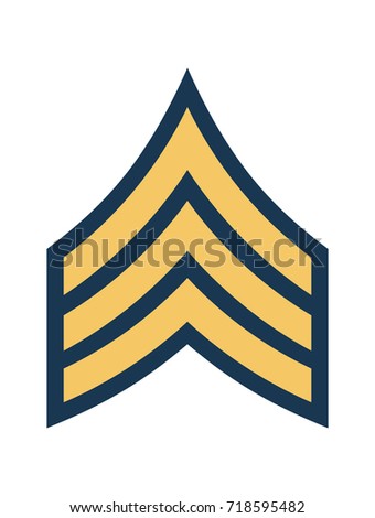 Military Ranks and Insignia. Stripes and Chevrons of Army. Sergeant