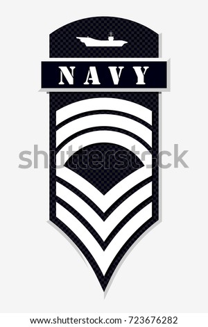 Military Ranks and Insignia. Stripes and Chevrons of Army. Master Sergeant