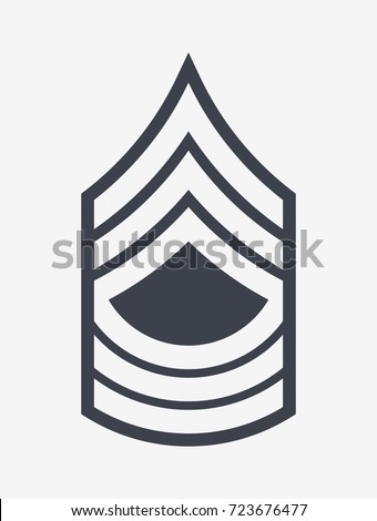 Military Ranks and Insignia. Stripes and Chevrons of Army. Master Sergeant