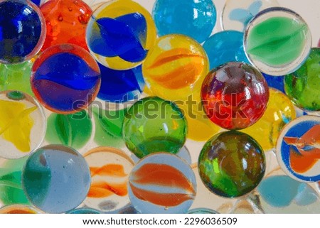 Similar – Image, Stock Photo Colorful glass marbles