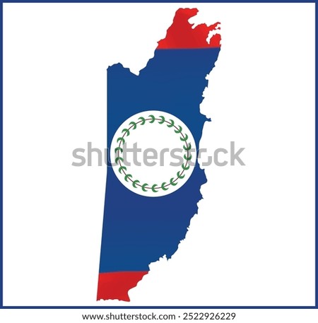 Belize Flag Design and Belize Map Design