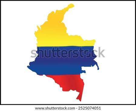 Colombia Flag Design and Colombia Map Design