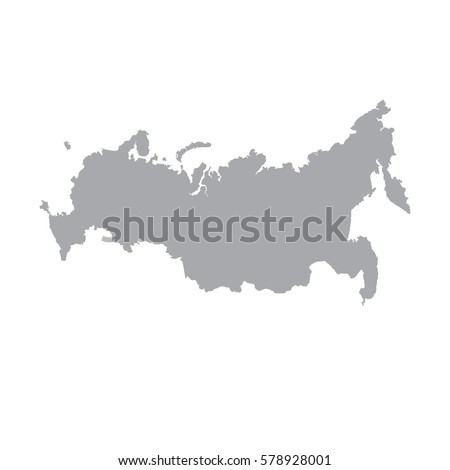 Russia map icon. Vector illustration. gray on a white background.