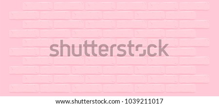 Pink brick wall texture.Cracked empty background. Grunge sweet wallpaper. Vintage stonewall. Room baby girl design interior. Princess surface for decoration. Backdrop for cafe, nursery. Illustration  
