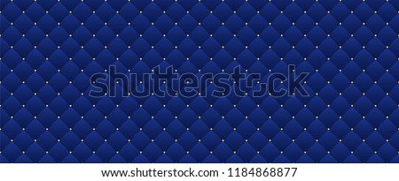 Navy blue seamless pattern in retro style with a gold crown. Can be used for premium royal party. Luxury template with vintage leather texture. Background for king and little prince. Invitation card