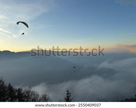 Similar – Image, Stock Photo Evening over the Alps