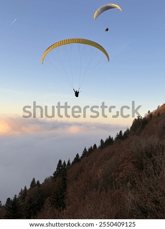 Similar – Image, Stock Photo Evening over the Alps