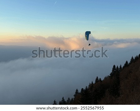 Similar – Image, Stock Photo Evening over the Alps