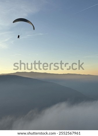 Similar – Image, Stock Photo Evening over the Alps