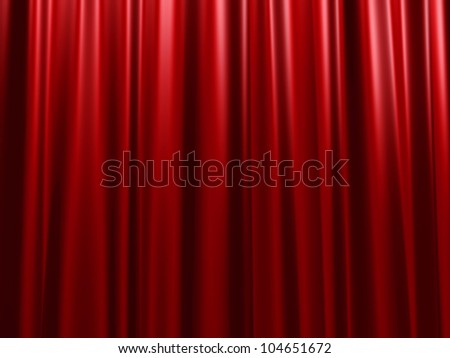 Red velvet curtain