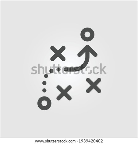 Isolated outline vector icon representing strategy