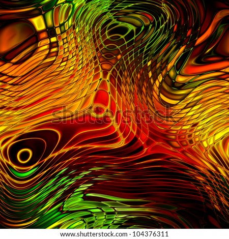 art abstract bright golden blurred background with red, green and brown colors; seamless pattern