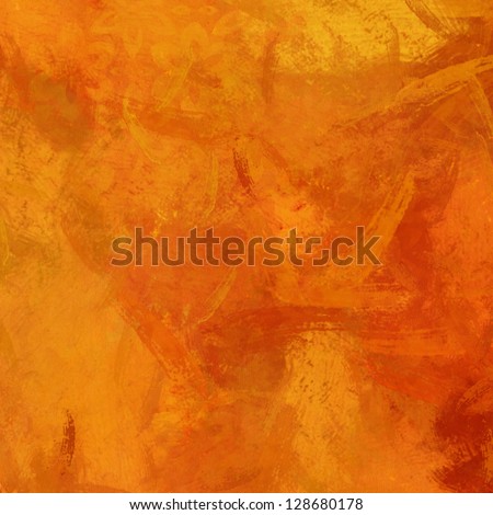 art abstract painted background in golden and red colors