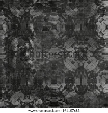 art abstract colorful acrylic background with damask pattern in black, grey and white colors