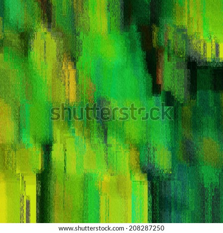 art abstract colorful pixels pattern background in bright green, gold, blue and black colors