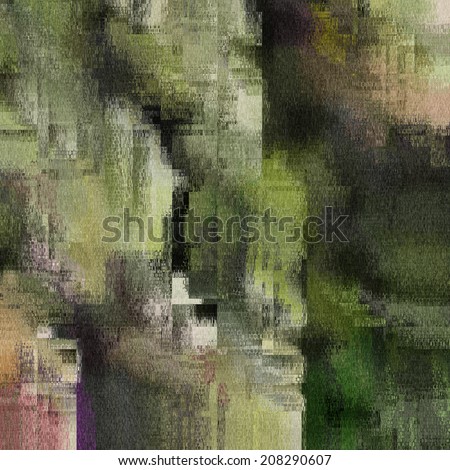 art abstract colorful pixels pattern background in green, white, beige and lilac colors