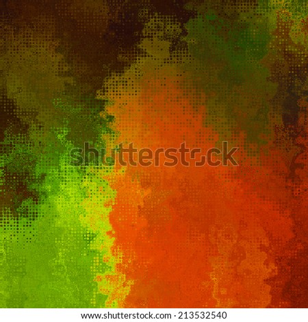 art abstract pixel geometric pattern background in red, orange, gold and green colors
