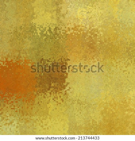 art abstract pixel geometric pattern background in gold, green and orange colors