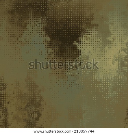 art abstract pixel geometric pattern background in gold, grey and green colors