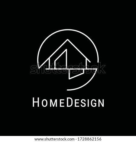 Modern interior home design logo
