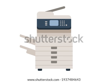 Photocopy machine. Simple flat illustration.