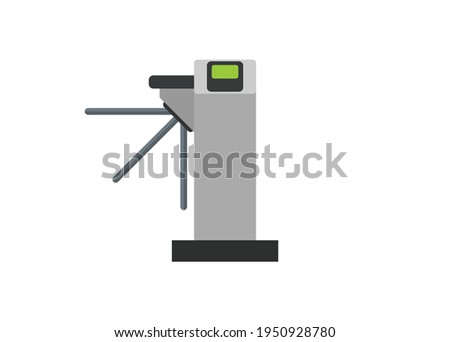 Simple flat illustration of a turnstile