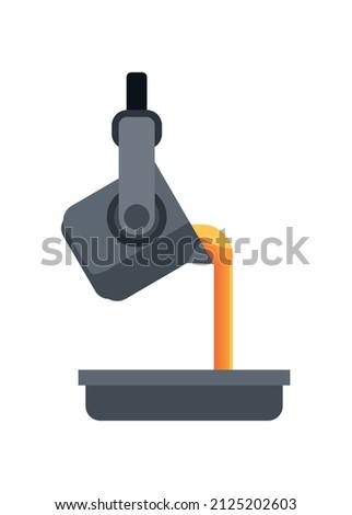 Metal smelter industry. Simple flat illustration.