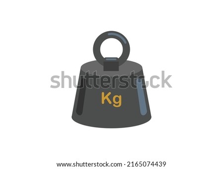 Weight block. Simple flat illustration.