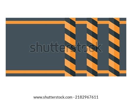 Small road with speed bumps. Top view. Simple flat illustration.