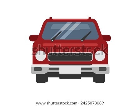 Car front view. Simple flat illustration.